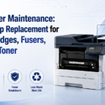 Xerox printer maintenance for drum cartridge replacement, printer fuse replacement, and waste toner replacement